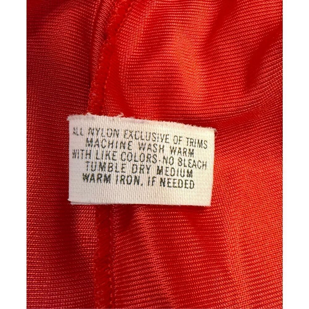 Shadow Line Women’s Nightgown & Robe Set Vtg 2-Pcs Sz. M Red Silky Nylon - Picture 12 of 12